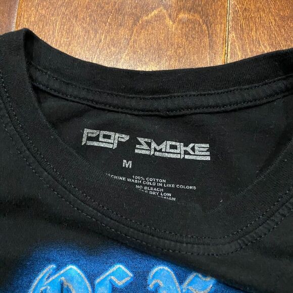 Pop Smoke Official Merch King Of New York Woo Black T-Shirt Men's Medium - Picture 5 of 7